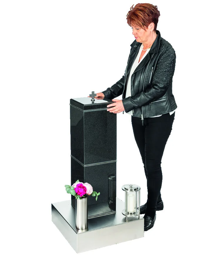 Zweiteilige Urnensäule · 88 cm Gesamthöhe